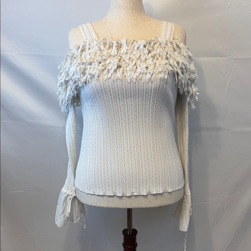 Chic Off-Shoulder Cream Blouse